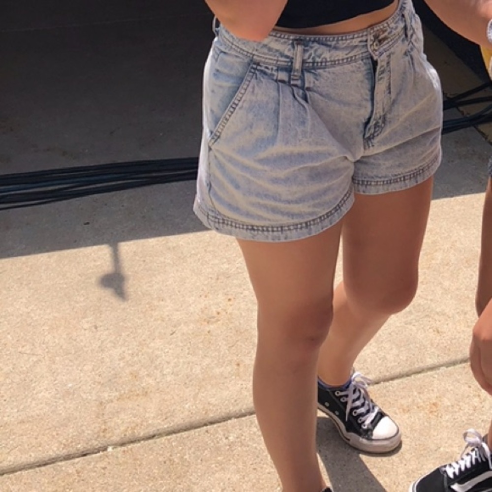Forever 21 Acid wash denim shorts